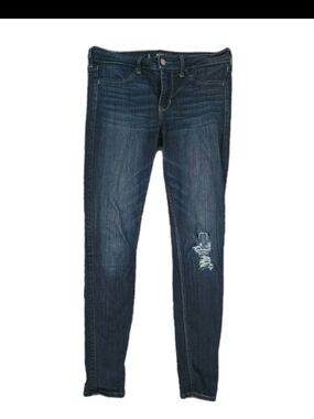 Hollister Jean Legging Womens Size 5 W27 Dark Wash Distressed Skinny Jeans Reg